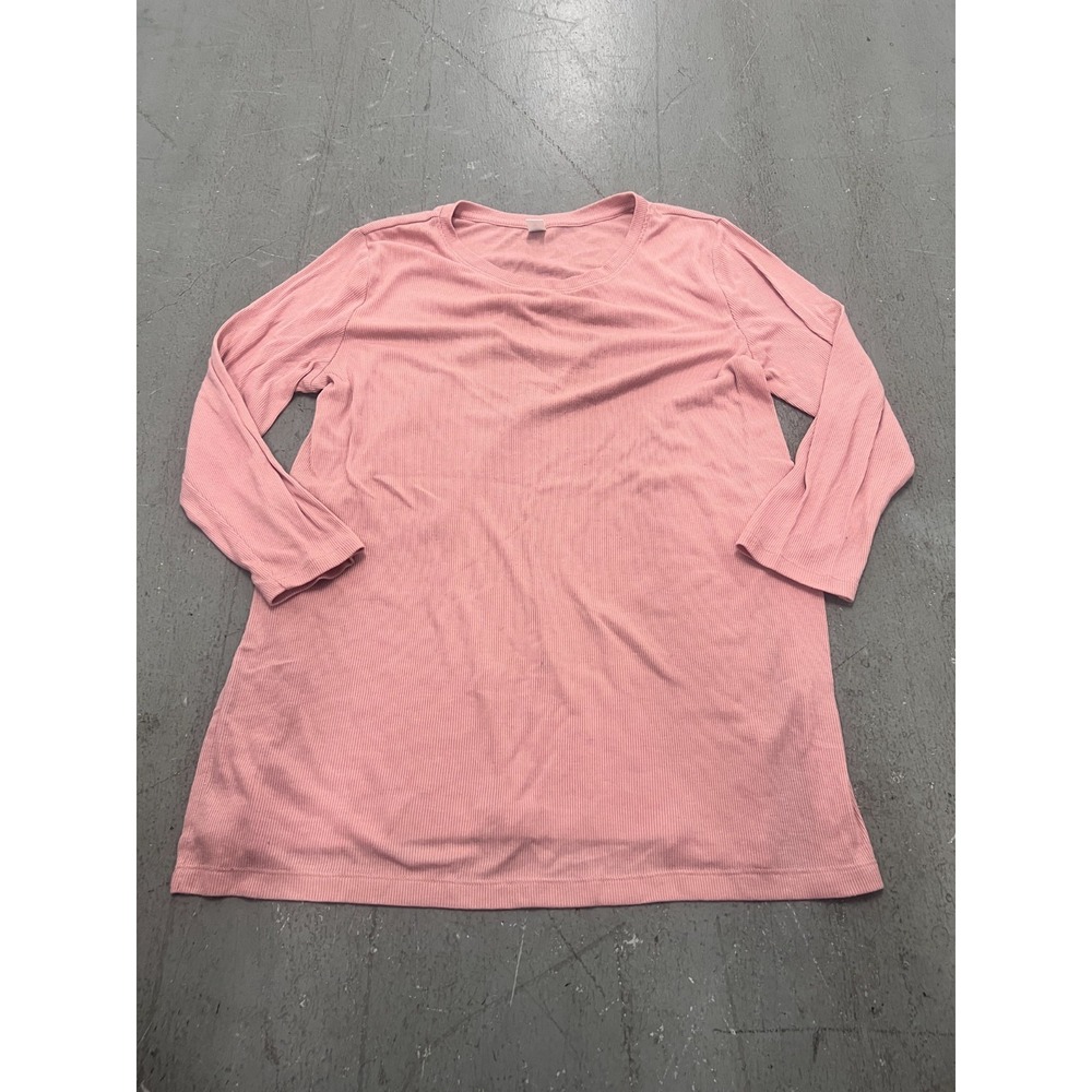 Old Navy Tunic Top Womens‎ XL Pink Ribbed Knit Long Sleeve Lightweight Outdoor